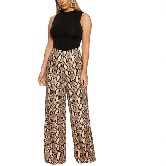 naked wardrobe Pants - NWT NAKED WARDROBE HIGH WAIST WIDE LEG PANT M